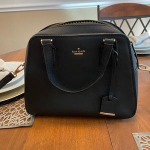 Kate Spade black medium zip-top satchel
